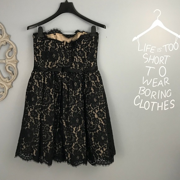 Robert Rodriquez | Black Strapless Lace Dress - Picture 6 of 8